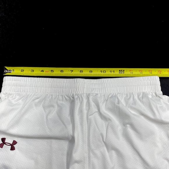 NEW Under Armour Zagger Lacrosse Shorts Adult XL White Maroon LAX - Picture 6 of 10